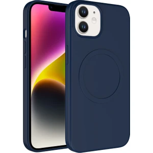 Apple Iphone 12 Kılıf Magsafeli Mat Sert Plas Silikon