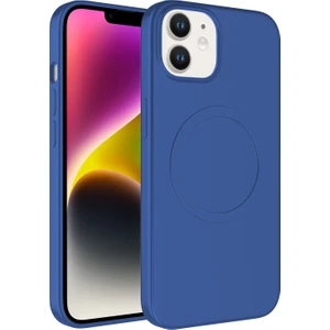 Apple Iphone 12 Kılıf Magsafeli Mat Sert Plas Silikon