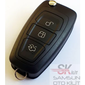 Skilit Samsun Oto Kilit Ford Focus 3 Transit Mondeo Anahtar Kumanda Kabı Metal Logolu