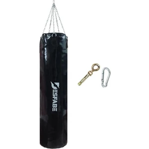 Boxing Star 150X38 cm Zincirli Boks Kum Torbası Siyah+Askı Aparatı