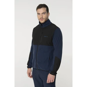 Pana Tam Fermuarlı Parçalı Erkek Polar Sweatshirt 2ASPNA1105NBK