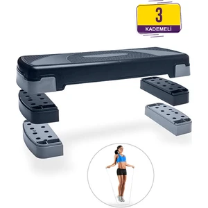 Spor Byfit 3 Kademeli Fitness Step Tahtası + Atlama Ipi Hediyeli