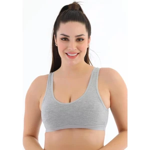 Kalın Askılı Pamuklu Pedli Büyük Beden Toparlayıcı Spor Sütyen SB778