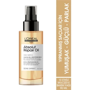 LOREAL Serie Expert Absolut Repair 10 in 1 Yıpranmış Saçlar için 10 Etkili Mucize Saç Bakım Yağı 90 ml