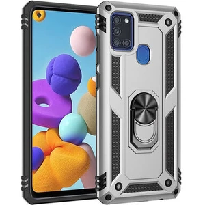 Galaxy A21S Kılıf Zore Vega Tank Sert Yüzüklü Standlı Zırh Koruma Kapak