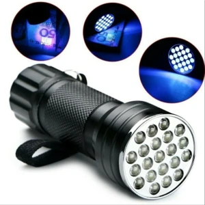 Uv Fener 21 LED  Ultraviyole Fener Mor Uv Işık Lamba GS-142