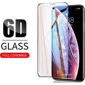 Apple iPhone SE 3 2022 Siyah Ekran Koruyucu 6D Kırılmaz Cam - Ultra Darbe Emici Etkin Koruma - Ekranı Tam Kaplar