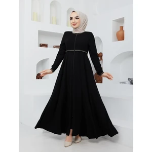 KMK Kombin Yazlık Mevlana Model Kol ve Beli Desenli Kloş Ferace Pardesü
