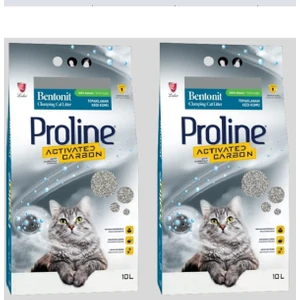 Pro Line Aktif Karbonlu Topaklanan Kedi Kumu 10 Lt x 2 Adet