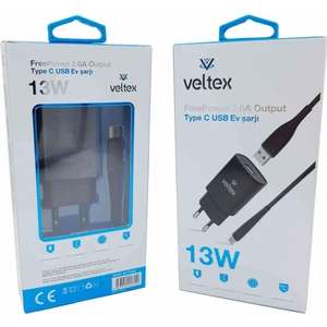 13W 2.6A Type-C Şarj Aleti Veltex VTX002