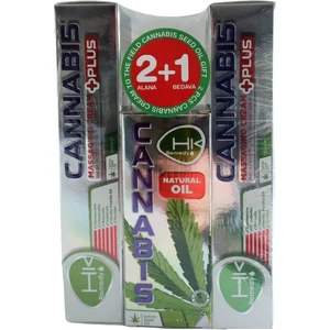 Hk Remedy Cannabis Yağı 50 ml & 2 x Cannabis Masaj Kremi 100 ml 3'lü Set