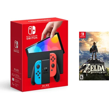 Nintendo Switch OLED Yeni Nesil Konsol 64GB + The Legend Of Zelda Breath Of The Wild Oyunlu