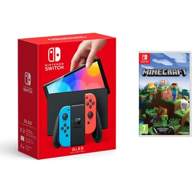 Nintendo Switch OLED Yeni Nesil Konsol 64GB + Minecraft Oyunlu