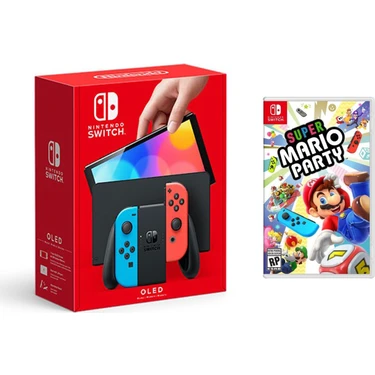 Nintendo Switch OLED Yeni Nesil Konsol 64GB + Super Mario Party Oyunlu