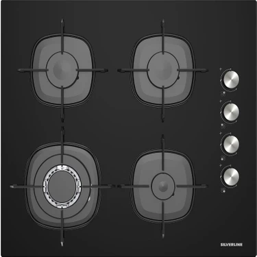 Silverline CS5629B01 Siyah Cam Ankastre Ocak