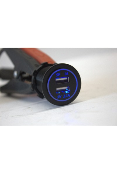 Aracım Oto Aksesuar DC10-30W Dusb 5/v 1/a 2.1A Blue