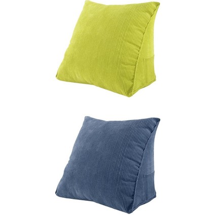 2pcs Üçgen Kereste Yastığı Bel Yastık Ofisi ve Donanma 40X36X20CM (Yurt Dışından)