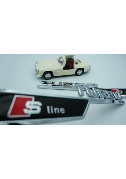 Audi Turbo S Line Çamurluk Yanı 3m Krom Abs Logo 2 Li Set