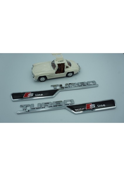 Audi Turbo S Line Çamurluk Yanı 3m Krom Abs Logo 2 Li Set