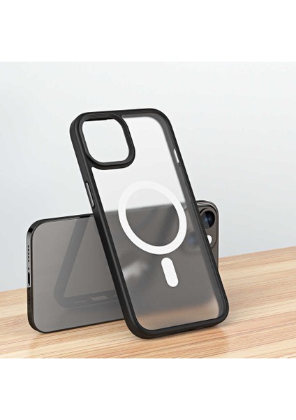 iPhone 13 Uyumlu ( iPhone 13 ) Hibrit Serisi Wireless Şarj Özellikli Magic Magsafe Kılıf fırsatları