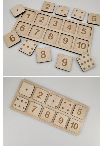 Ahşap Matematik Tahtası, Montessori Sayı Bulmaca, Yürümeye Başlayan Çocuk Aktivitesi
