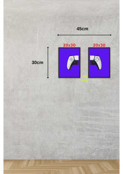 Çerçeveli Playstation 5 Tabloları Set & Setli PS5 Tabloları GKNKM1