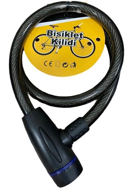 Anahtarlı Bisiklet Motosiklet Kilidi 65 cm Uzunluk 1,8 cm Kalınlık Çelik Materyal modelleri