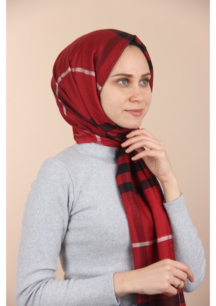 Kadın Kırmızı Ekose Şal fiyatları