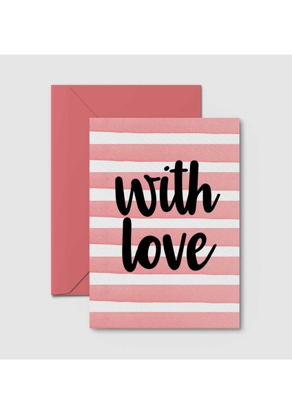 Kartpostal - Tebrik Kartı & Zarf Aşk Sevgi Sevgililer Günü St.valentine