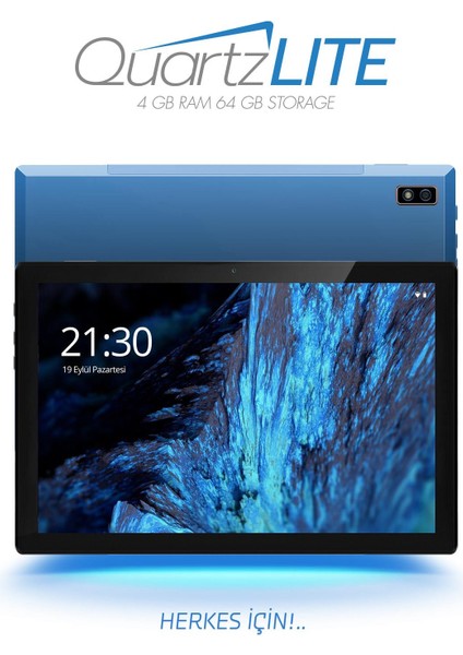 10.1 Inc 4gb Ram 64GB Hafıza 1920*1200 IPS Ekran 8 Çekirdek Işlemcili Quartzlıte Mavi Tablet