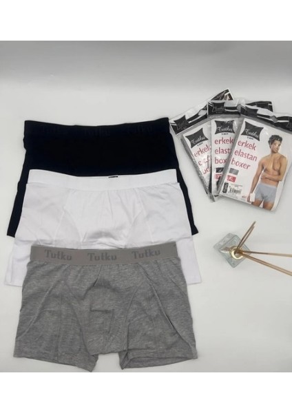 Erkek Elastan Boxer 3 Adet