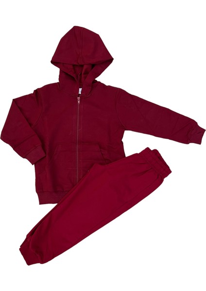 Unisex Çocuk Eşofman Takım 2 Iplik Likralı Siyah Bordo Lacivert Gri Antrasit