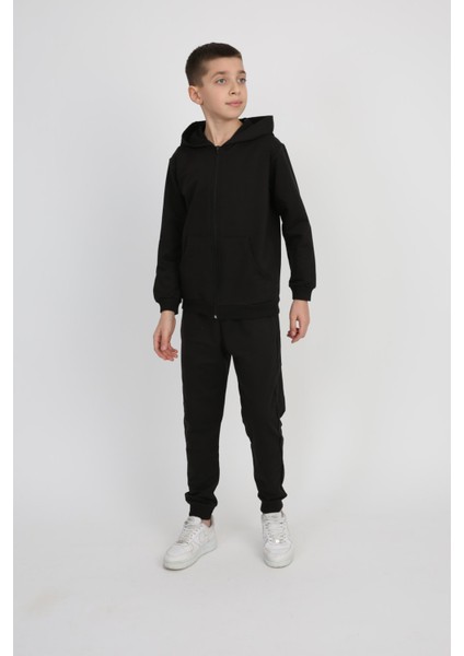 Unisex Çocuk Eşofman Takım 2 Iplik Likralı Siyah Bordo Lacivert Gri Antrasit modelleri