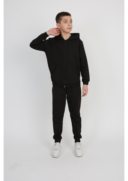 Unisex Çocuk Eşofman Takım 2 Iplik Likralı Siyah Bordo Lacivert Gri Antrasit fırsatları