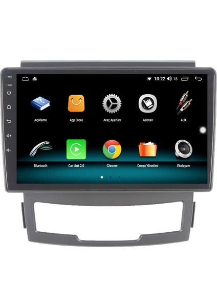 Ssangyong Kyron Android 10 Carplay Özellikli Navigasyon Multimedya Ekran 2gb Ram + 32GB HDD