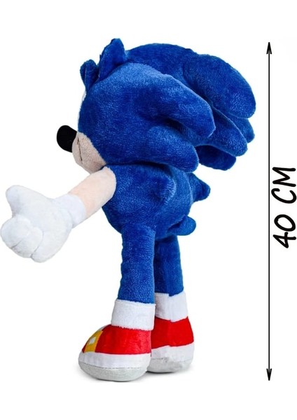 Kirpi Sonic Pelüş Oyuncak 30 cm Kadife Kumaş Sonic