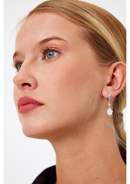 Lale Model Gümüş Küpe