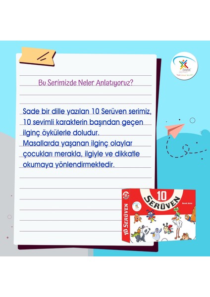 2.sınıf 10 Serüven Hikaye Dizisi + Kitap Okuma Not Defterim