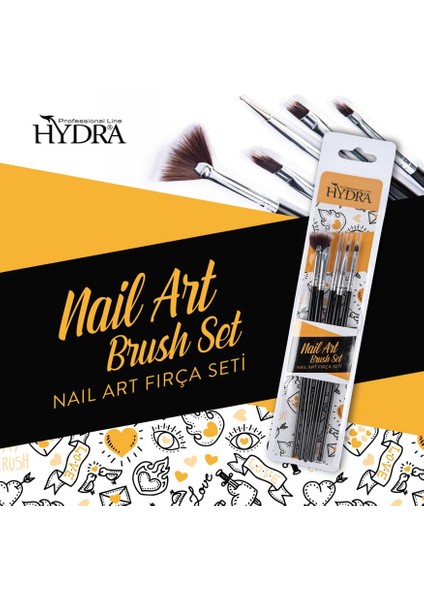 Nail Art Brush Set 5'li HD-8042