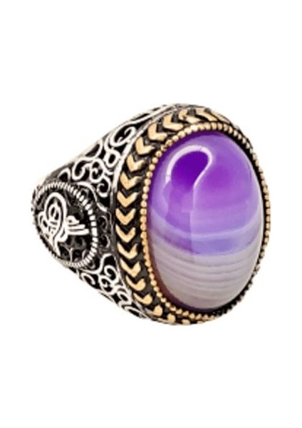 Akik Taşlı Iki Renkli Erkek Yüzüğü 210040481G17Y fiyatları