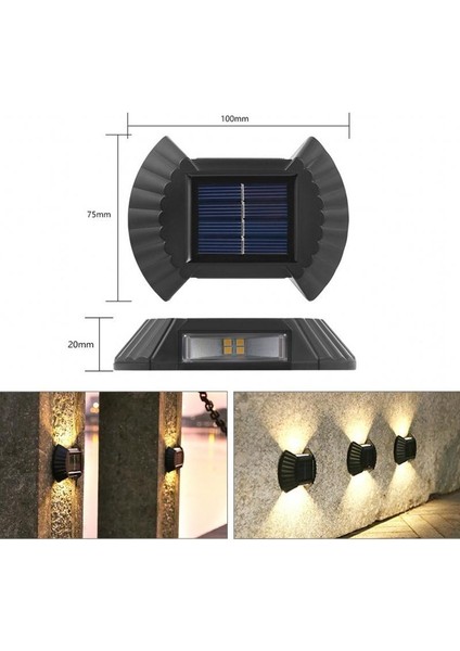 Pixel Aydınlatma 5W Mimas Solar Duvar Aplik Gün Işığı YL84-8001-S