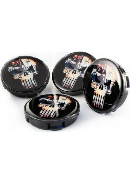 Skull Comicstrip Tuning Damla Geçme Jant Göbeği 4'lü 55MM