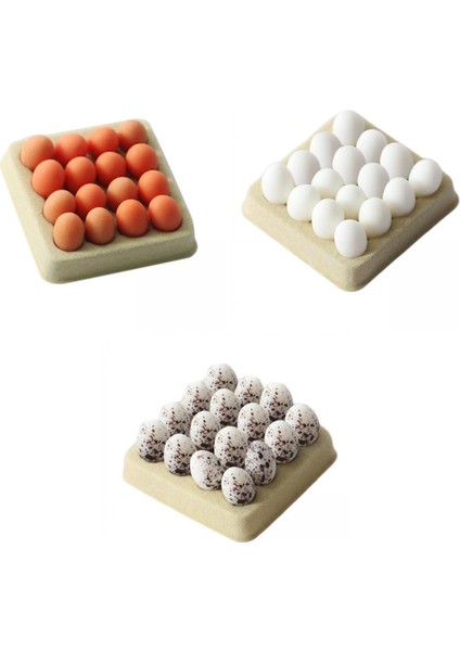 3 Set 1: 6 Dolyhouse Minyatür Yumurta Dollhouse Mutfak Yemek Odası Dekor (Yurt Dışından)
