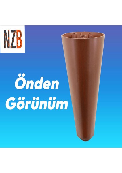 Lüks Mobilya Kanepe Sehpa Tv Ünitesi Koltuk Ayağı 18 cm Kahverengi Ahşap Desenli Baza Ayak fırsatları