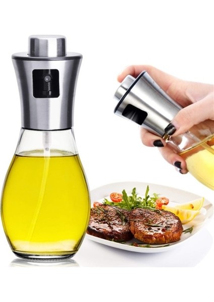 Airfryer 200 ml Borosilikat Yağ Limon Sos Spreyi Yağ Şişesi Yağdanlık