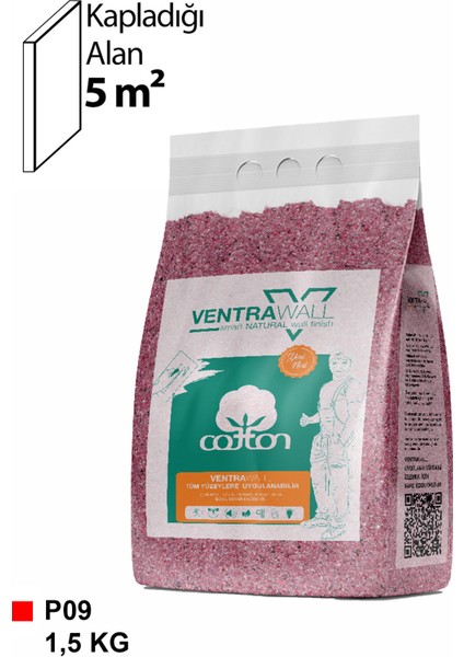 - Ipek Sıva | Canlı Sıva | Isı Ve Ses Yalıtımlı Sıva | %100 Pamuk| Pembe |P09 - 1,5 Kg | 5m² modelleri