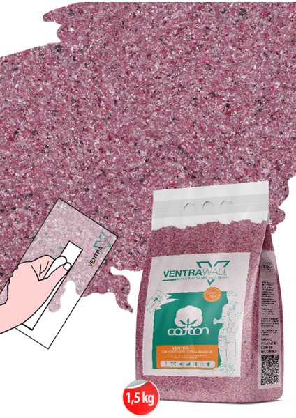 - Ipek Sıva | Canlı Sıva | Isı Ve Ses Yalıtımlı Sıva | %100 Pamuk| Pembe |P09 - 1,5 Kg | 5m² fırsatları