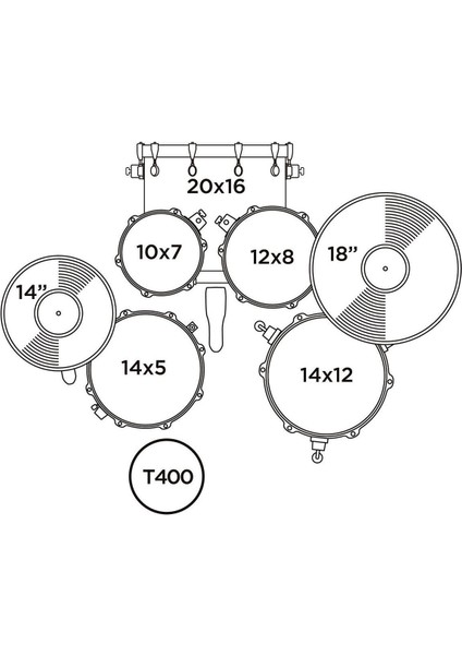 Venus Akustik Davul 20+10+12+14FT+14S (VE5044FTCVM)