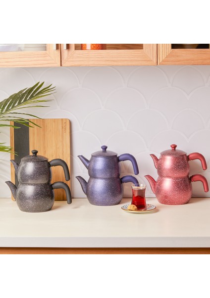 Biogranit Steel Plus Çaydanlık Takımı Grey modelleri