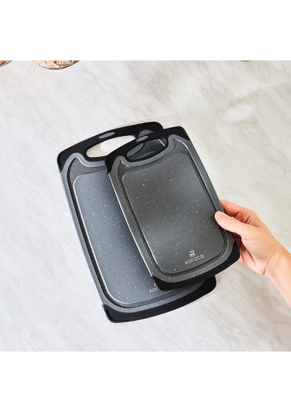 Daily Granit Desenli Gri 2'li Kesme Tahtası 25/31 cm